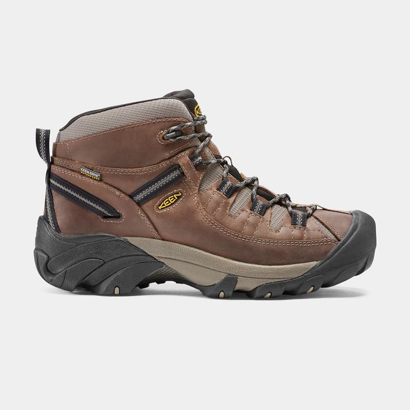 Keen Targhee II Waterproof Mid Mens Hiking Boots Brown Stockists NZ (3659-CUASY)